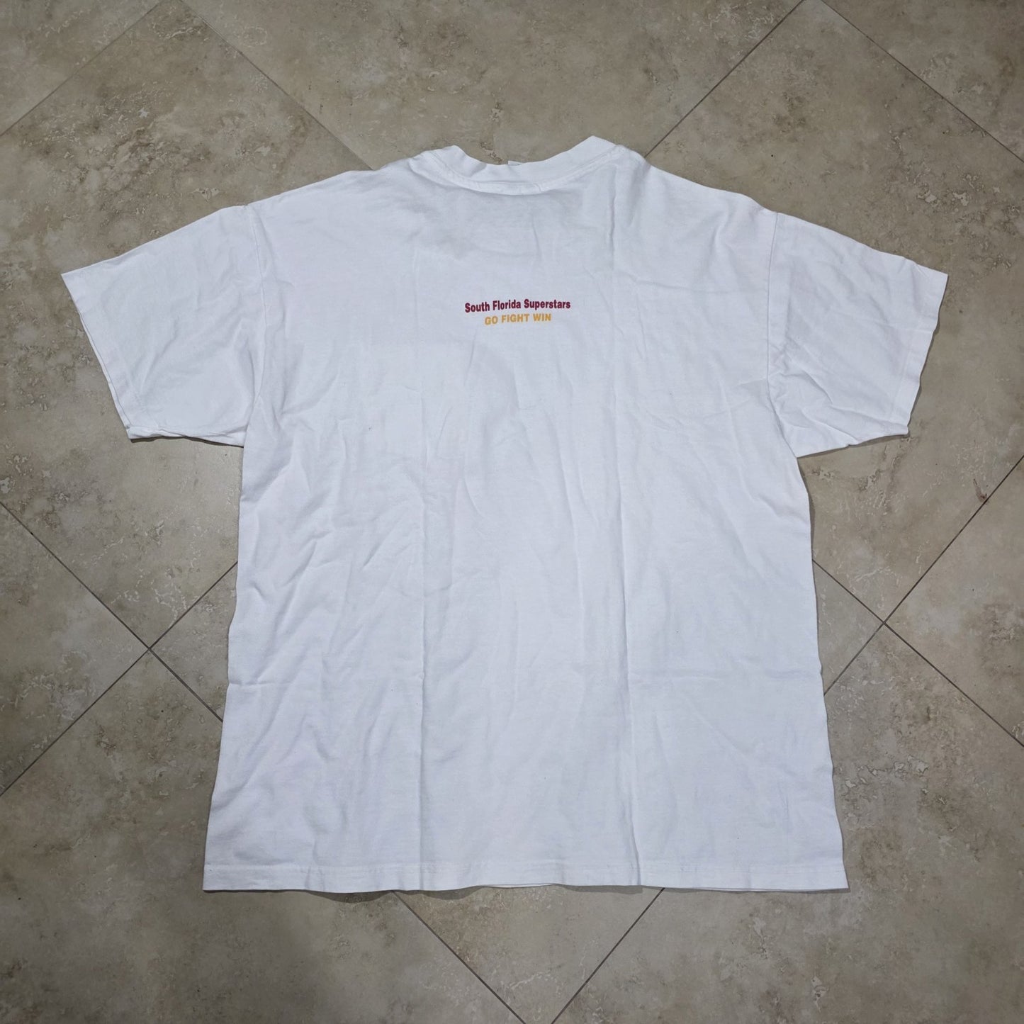 McDonald's Shirt Mens Shirt XL White Promo Tee South Florida Superstars GO FIGHT