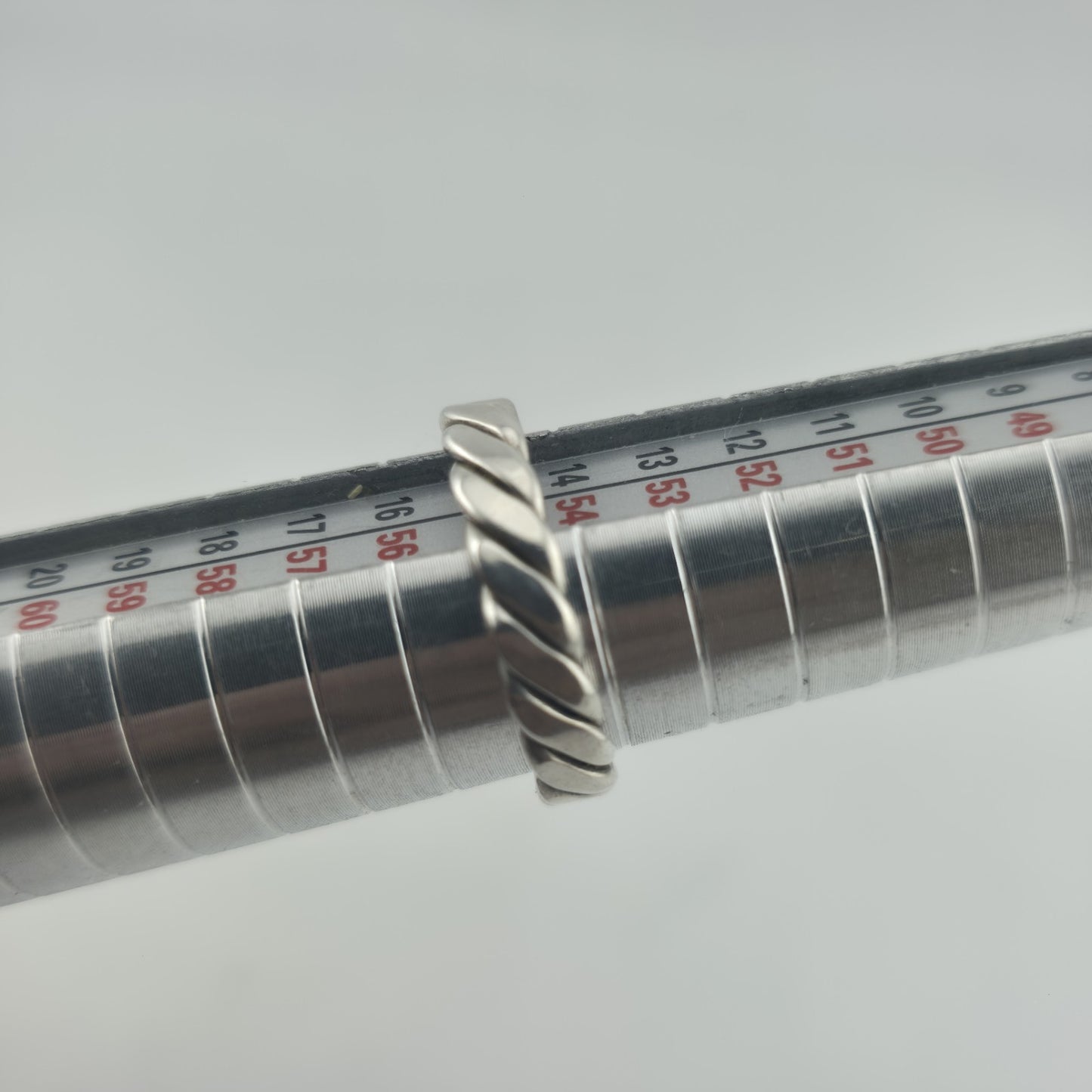 Vintage Mexico 925 Sterling Silver Twisted Rope Band Ring Size 7