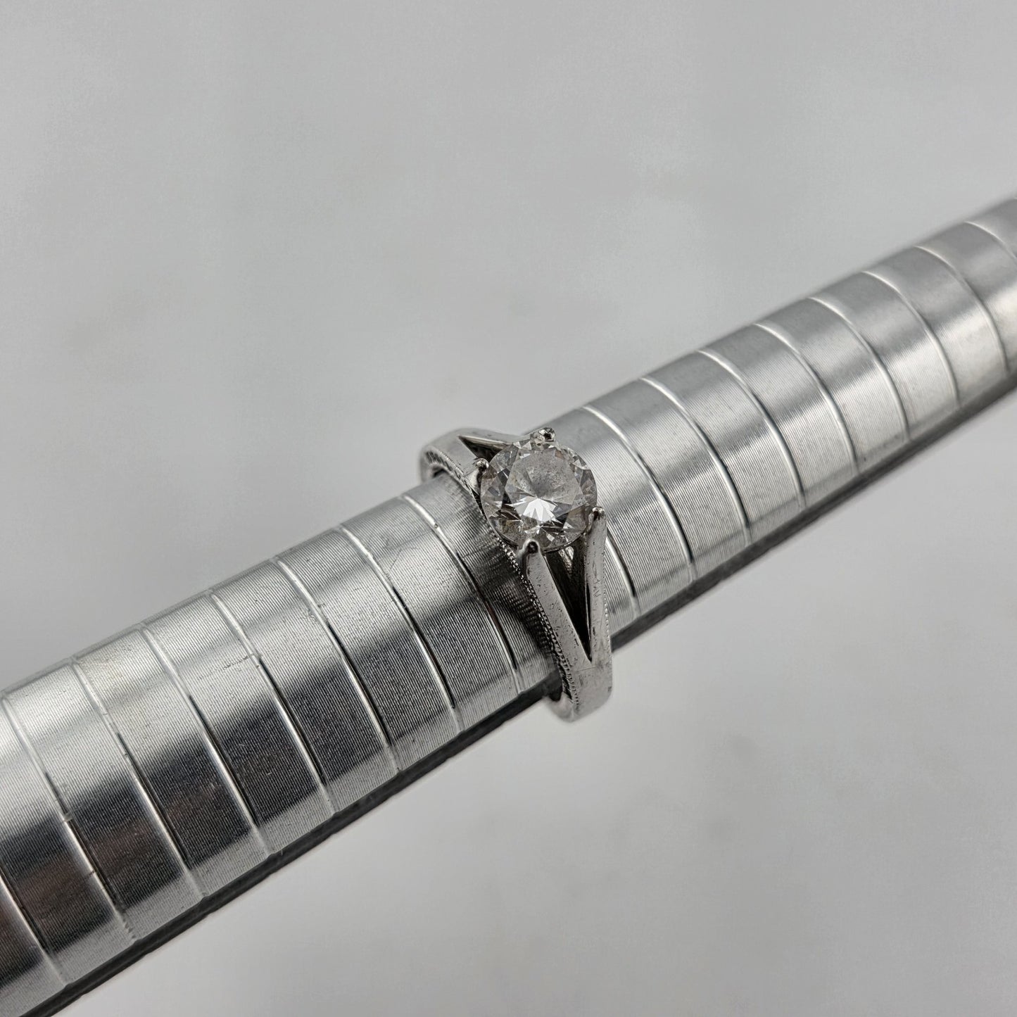 925 Sterling Silver Ring CZ ENGAGEMENT LADY Cute Eiffel tower Size 6.75