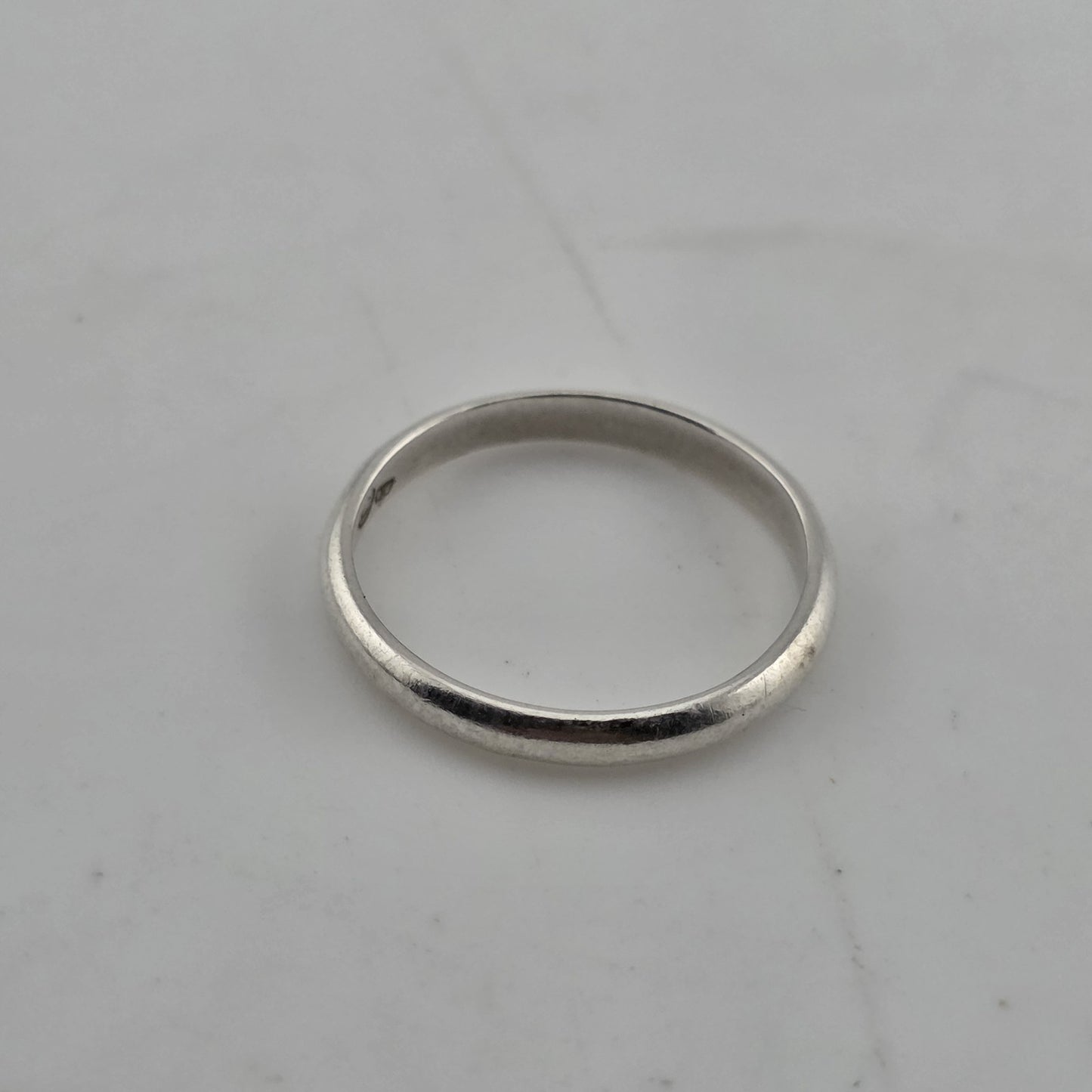 925 Sterling Silver Plain Band Ring Men Women Unisex Wedding Promise Minimal 6.5