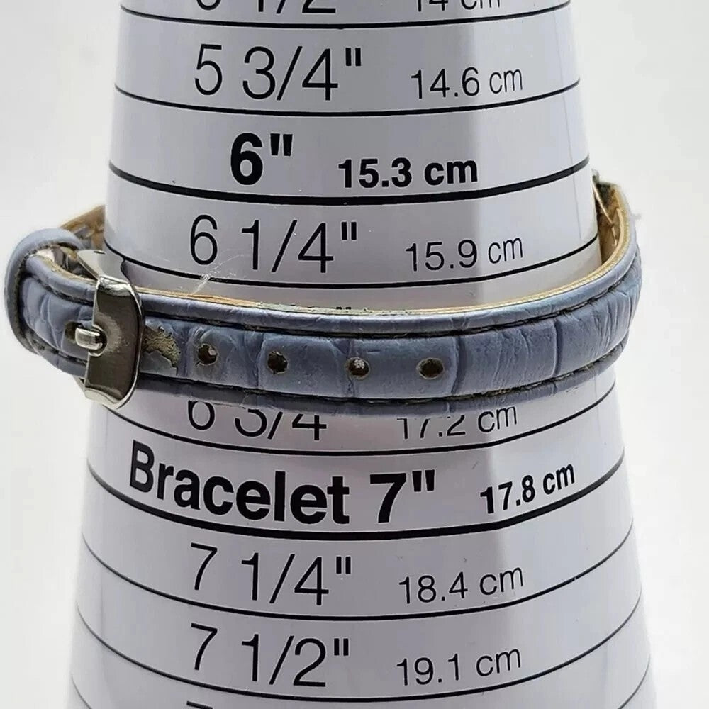 Omega Watch De Ville 5951111 22mm Womens Silver Light Blue Analog 13 Jewels