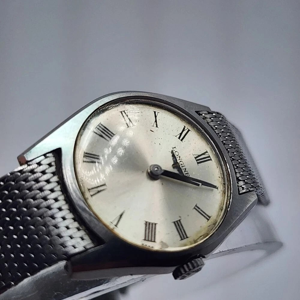 Vintage Longines women's stainless steel watch ref. 7889.10 460 1970s wind up
