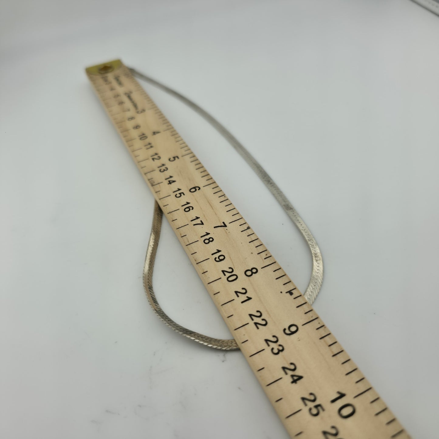 Sterling Silver Herringbone Necklace Solid 925 Italian Chain 18 Inches