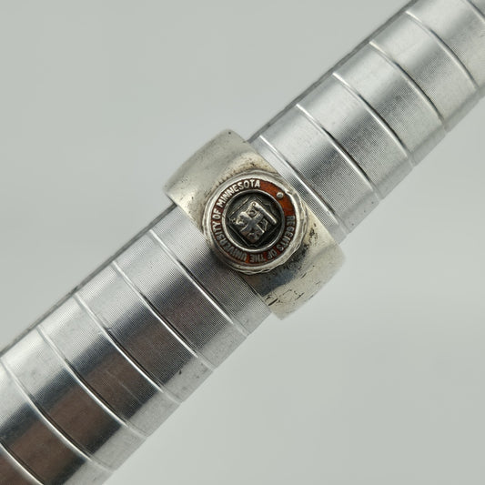Regents of the University of Minnesota Signet Ring Size 5.5 Sterling Silver VTG