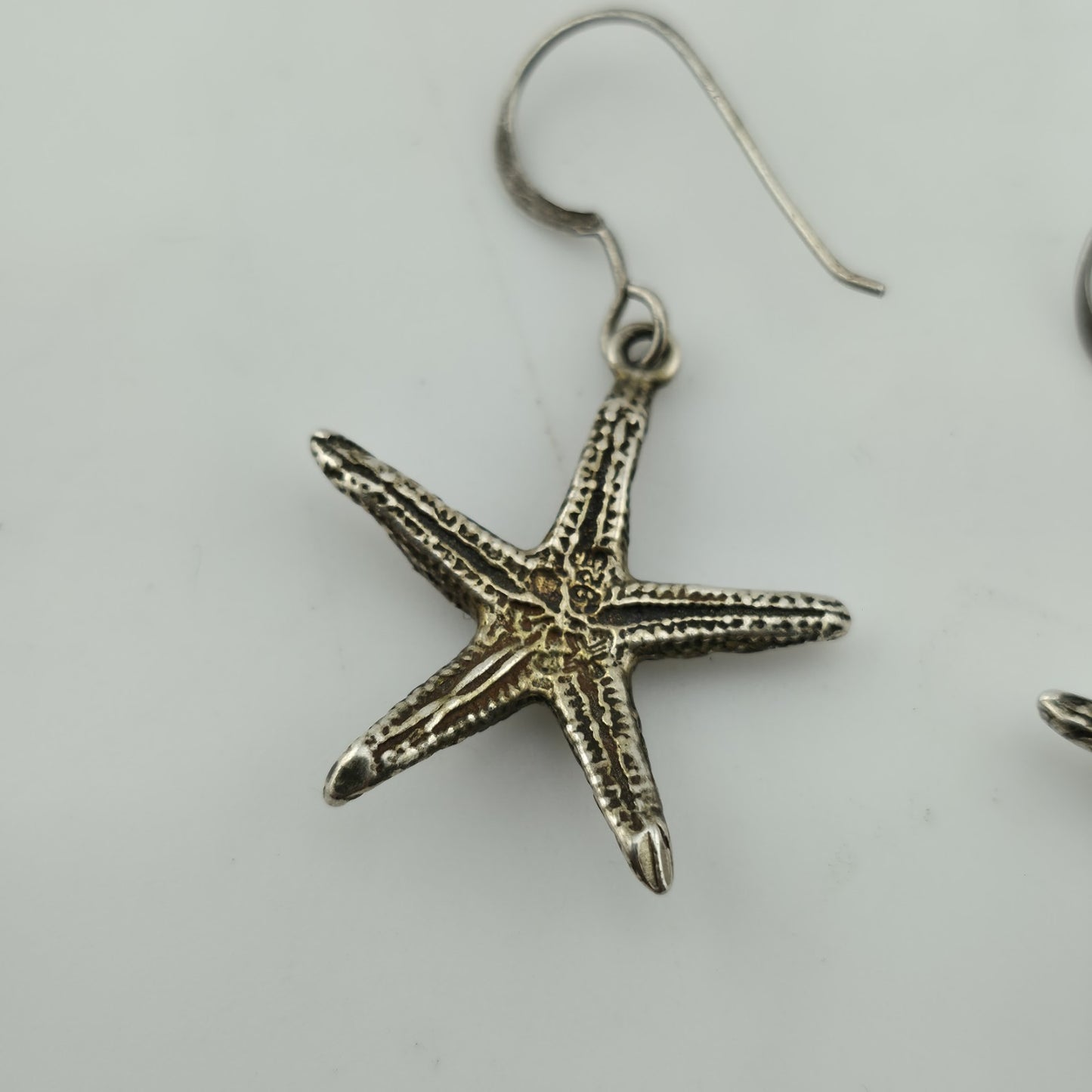 Starfish Earrings 925 Sterling Silver Dangle Drop Nautical Ocean Jewelry