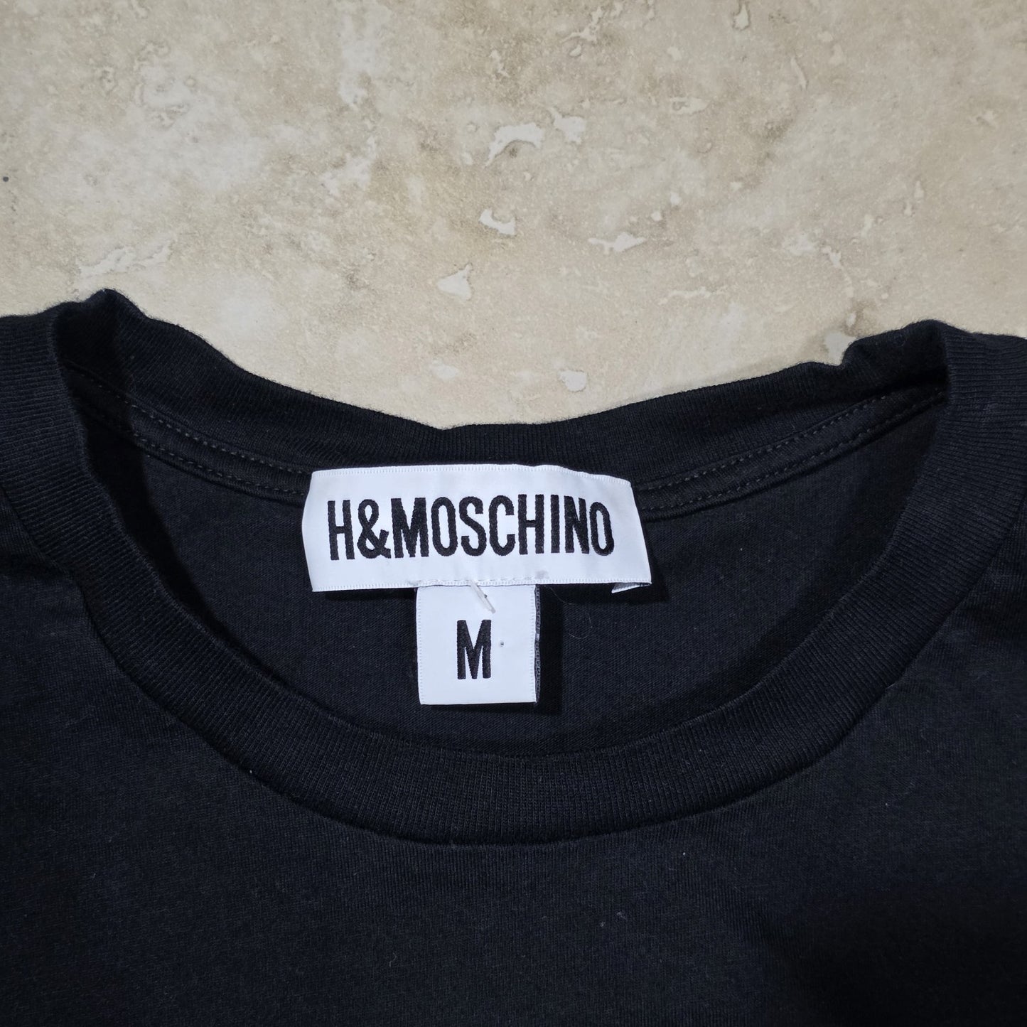 Moschino x H&M Limited Edition Mens Med Shirt Condom Graphic Black Tee Sex Joke