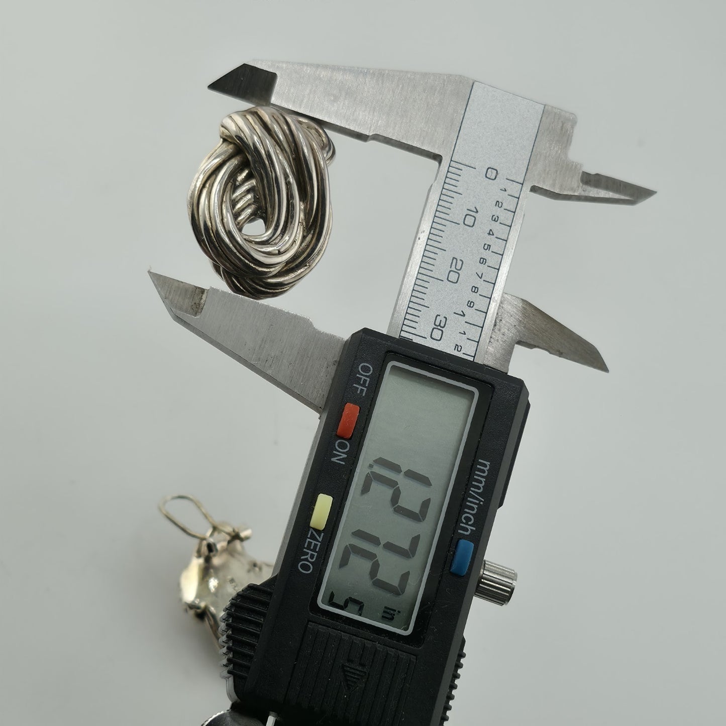 Israel Earrings Electro Form Sterling Silver 925 Puff Vintage Patina Abstract