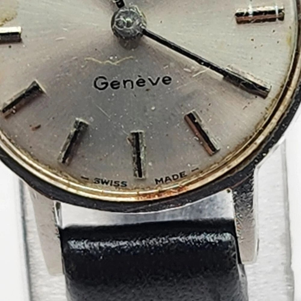 Omega Watch 511.0426 Geneve 19mm Women's Silver X Black manual 17 Jewels working