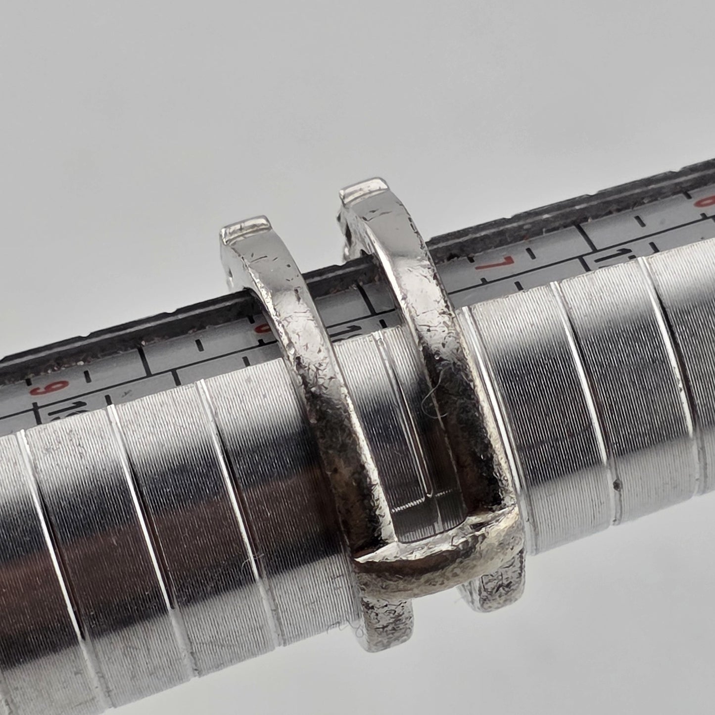 Estate Baguette & Round Colorless Stone Wedding Band  Stack Incomplete Sz 7.5