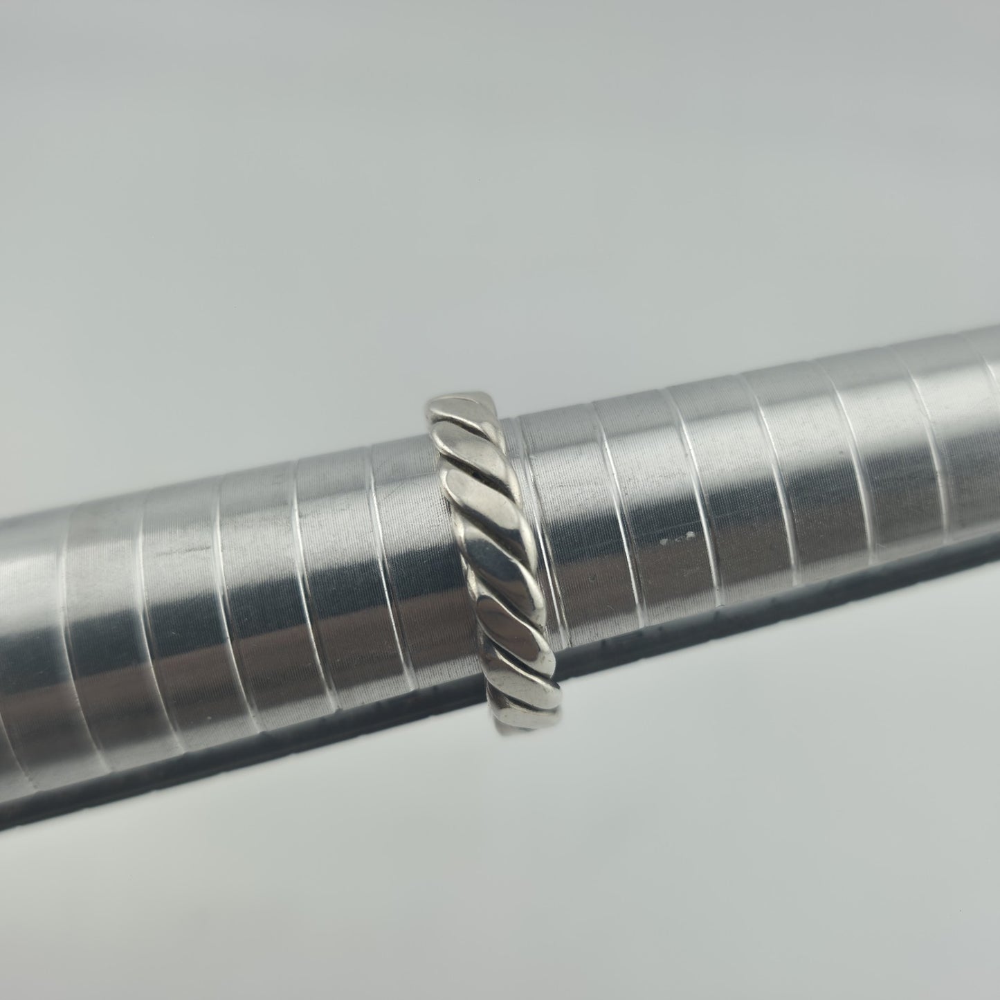 Vintage Mexico 925 Sterling Silver Twisted Rope Band Ring Size 7