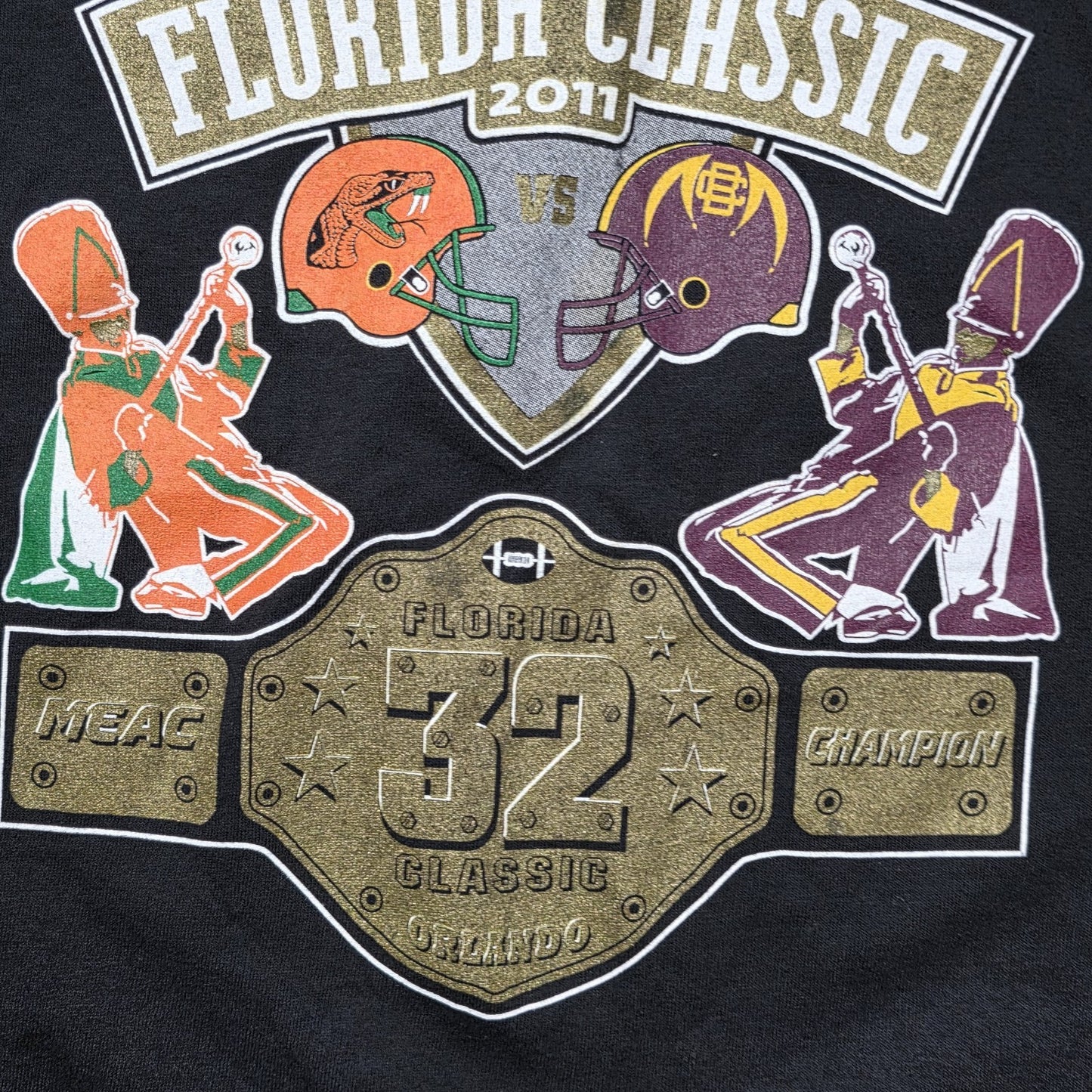 Florida Fl Class A&M Rattlers Vs. Bethune-cookman Wildcats Shirt NCAA Football M