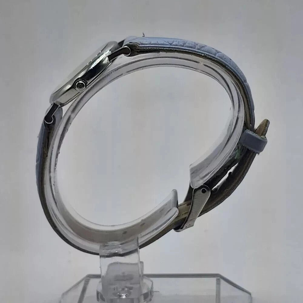 Omega Watch De Ville 5951111 22mm Womens Silver Light Blue Analog 13 Jewels