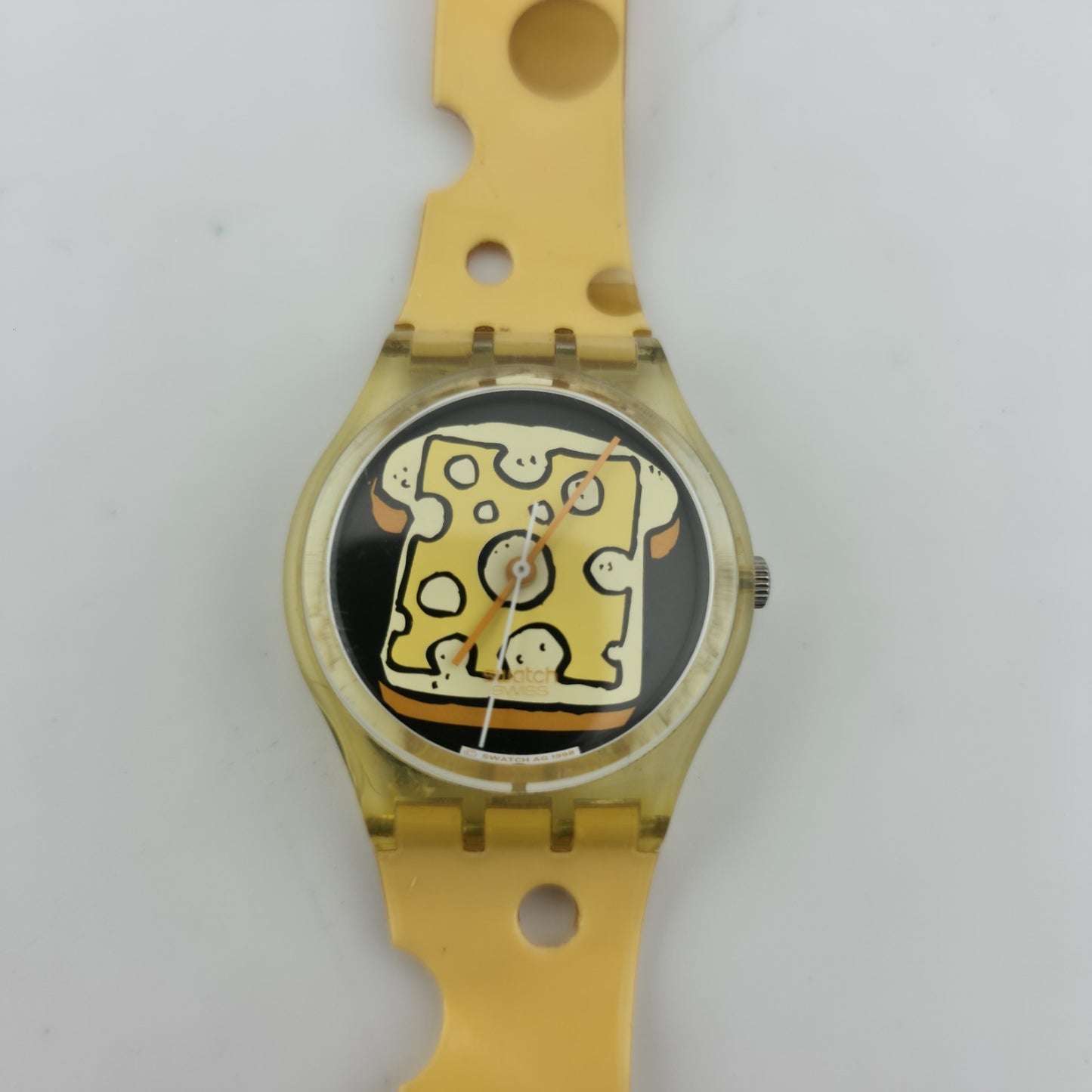 Swatch Watch Special Edition Cheesy Toast GK304 Swiss Cheese New Battery Vintage