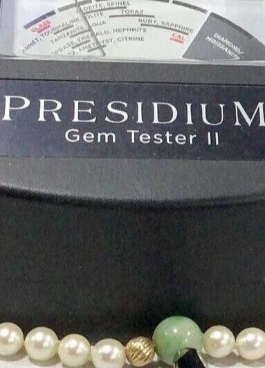 Pearl Jade Gold Beaded Necklace 30" 12K GF Beads 10K Gold Clasp Vintage