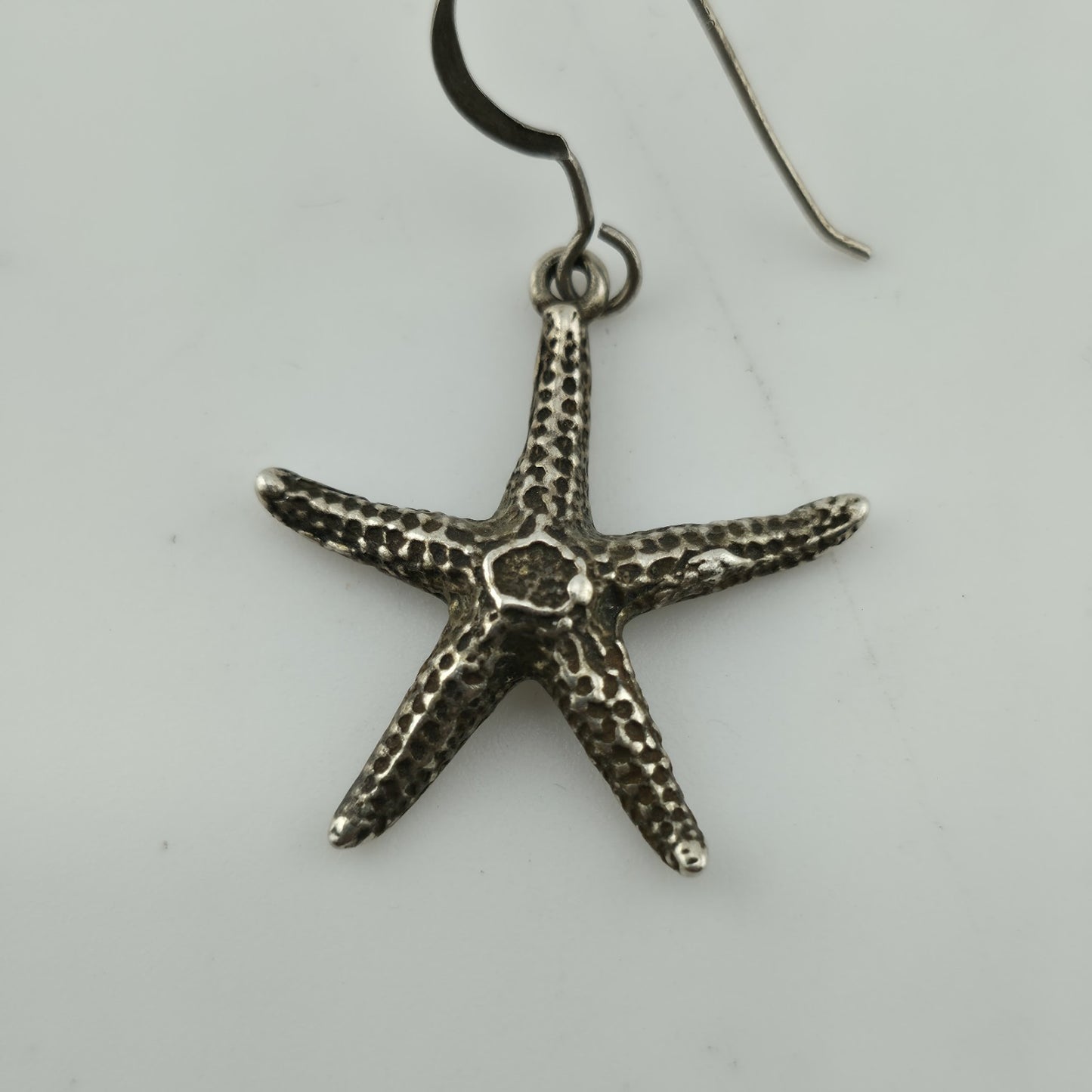 Starfish Earrings 925 Sterling Silver Dangle Drop Nautical Ocean Jewelry