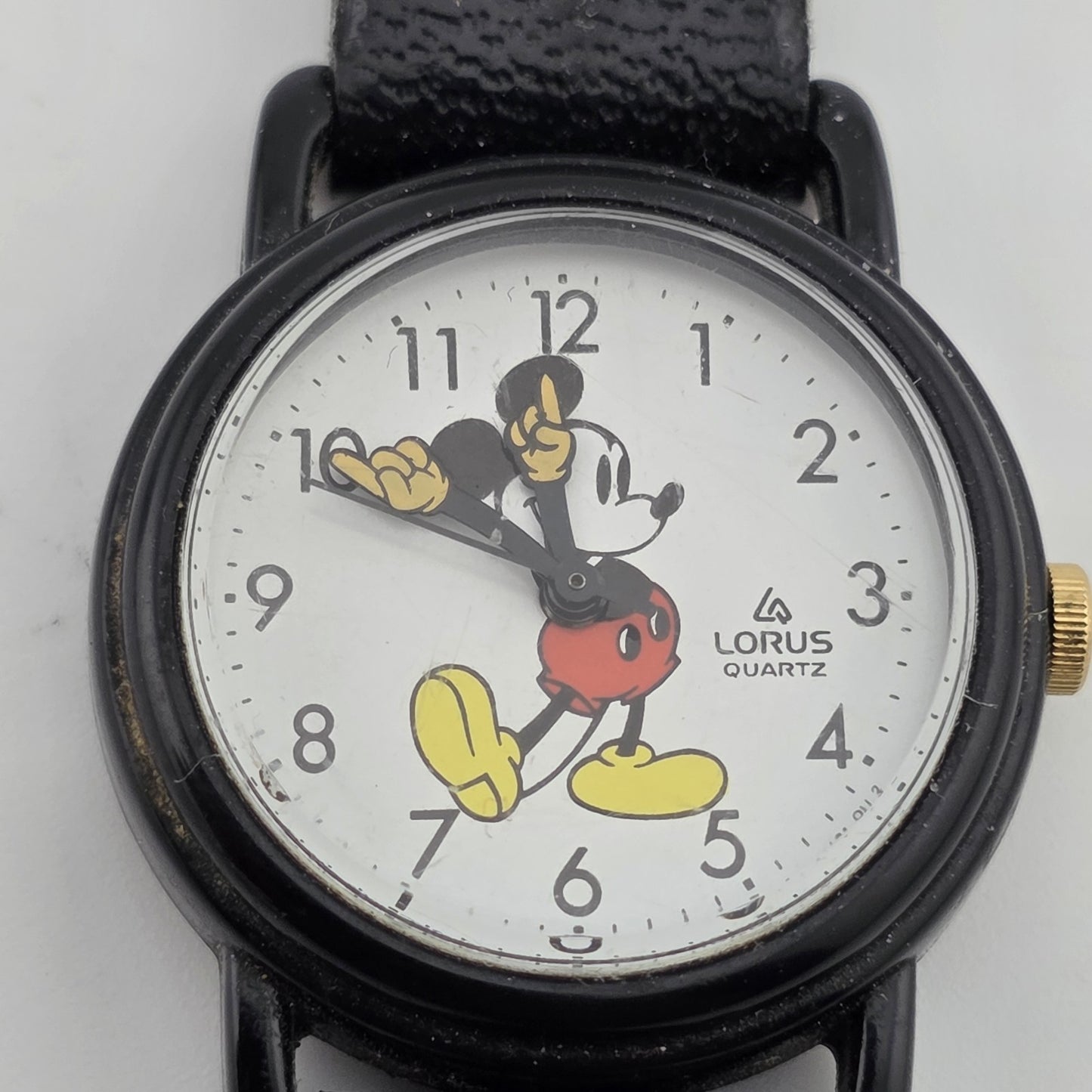 Ladies Mickey Mouse Lorus By Seiko Quartz Wristwatch Disney Plastic Case Vintage