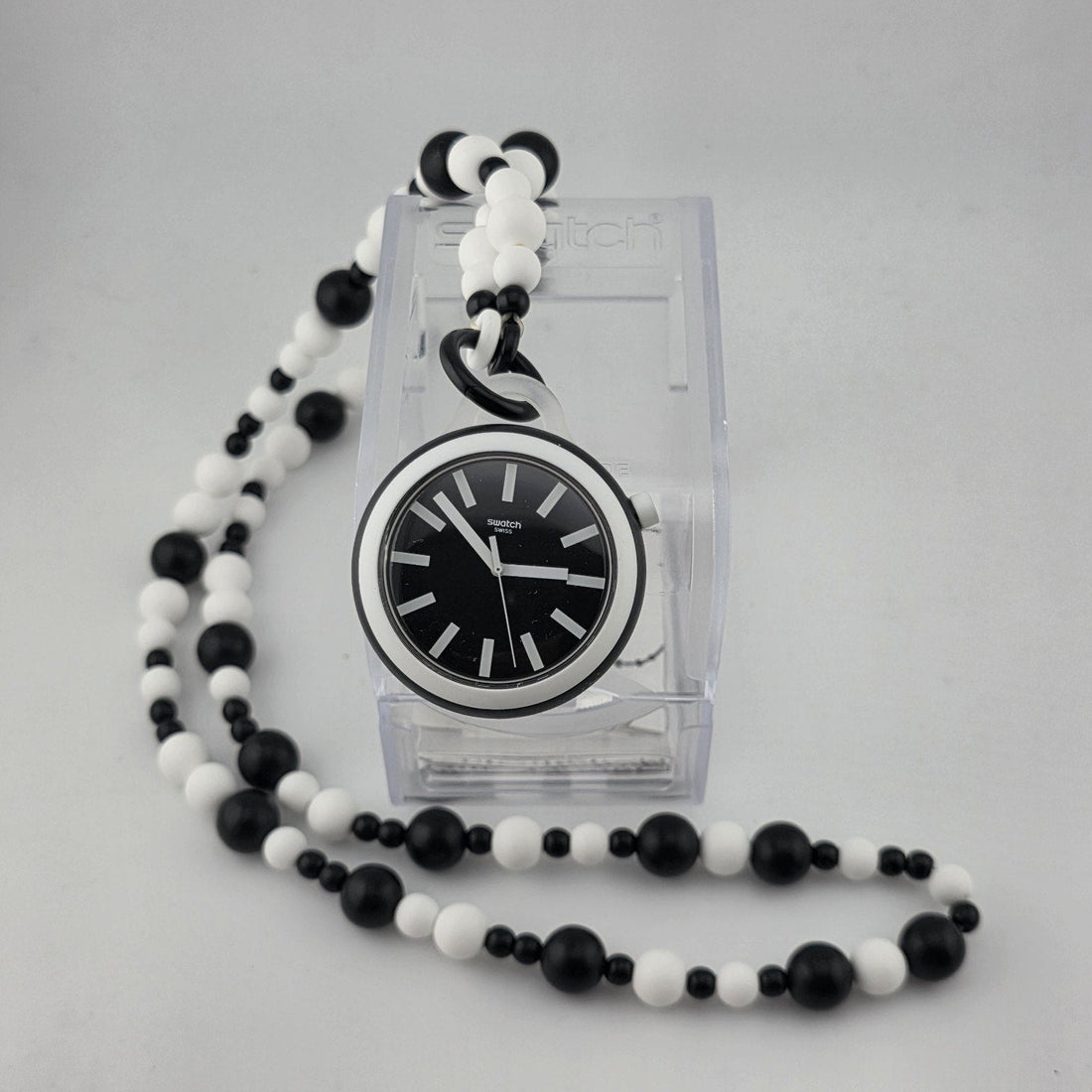 Swatch watch pop PNB100N Black white