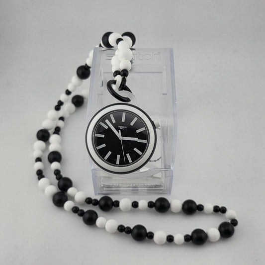 Swatch watch pop PNB100N Black white