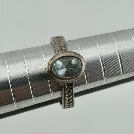 Dive Into Ocean-Blue Elegance: The SeidenGang Sterling Silver Aquamarine Ring from 305Gems