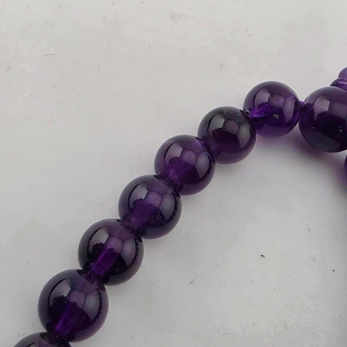 Purple amethyst beaded bracelet amethyst