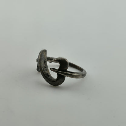 Kay Jewelers Jane Seymour Open Heart Sterling Silver 925 Ring Patina Size 6