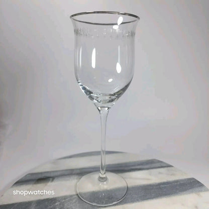 Lenox Pearl Platinum Crystal Iced Beverage Glass Goblet Set 20 Pc Elegant