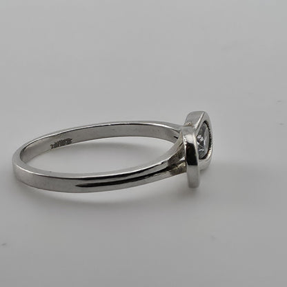 Infinity Knot Ring 925 Sterling Silver CZ Solitaire Size 6.5 Minimalist Jewelry