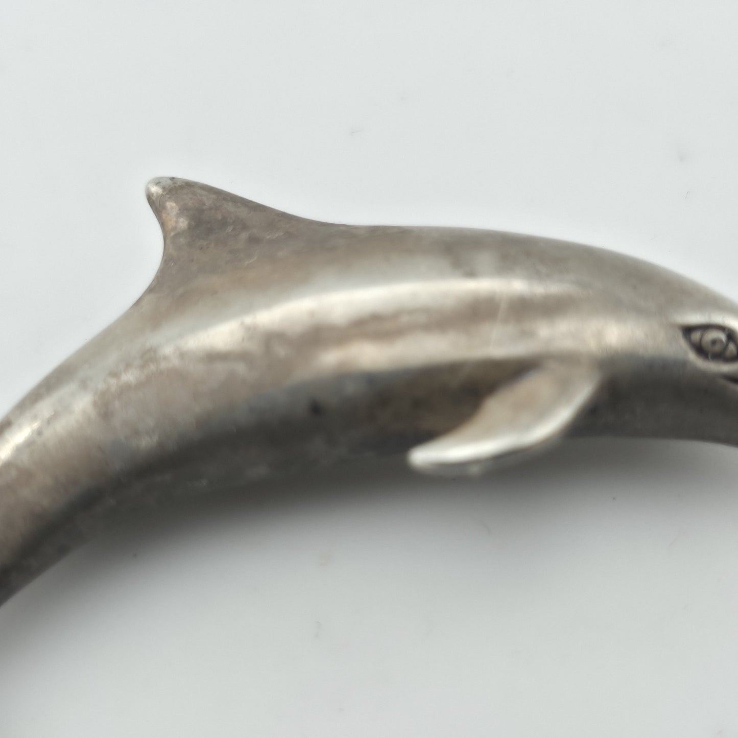 Vintage Sterling Silver Dolphin Brooch Pin 925 Figural Ocean Marine Jewelry KBN