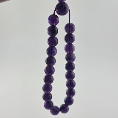 Purple amethyst beaded bracelet amethyst