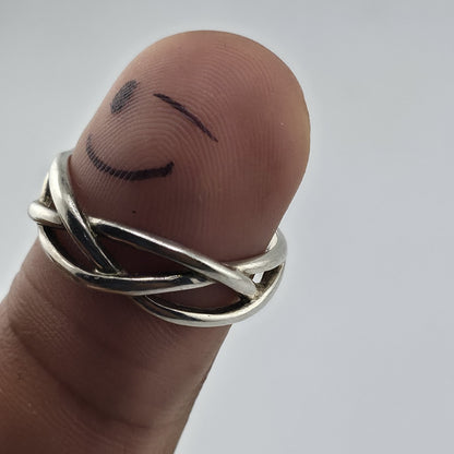 Sterling Silver Love Knot Ring Size 9.5 925 Open Celtic Infinity Band