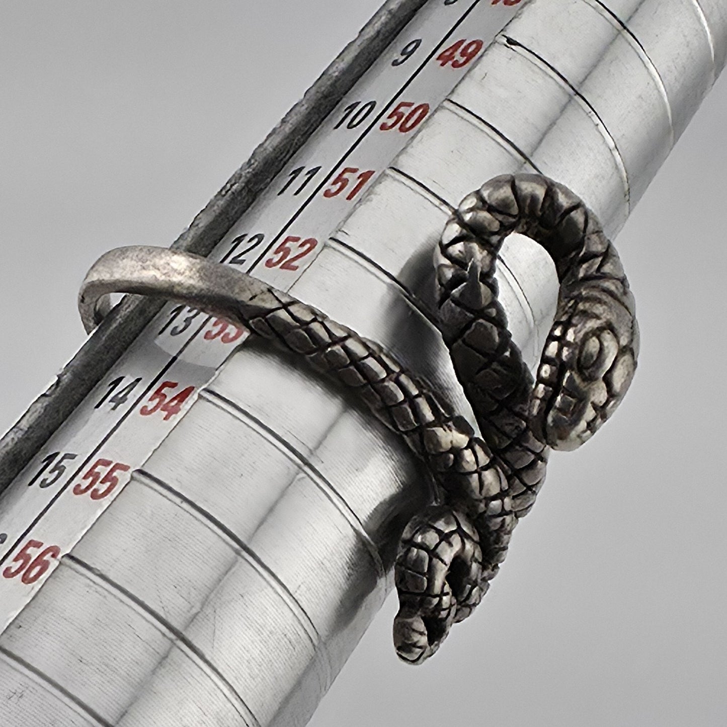 925 Sterling Silver Snake Ring Adjustable Coiled Serpent Wrap Vintage