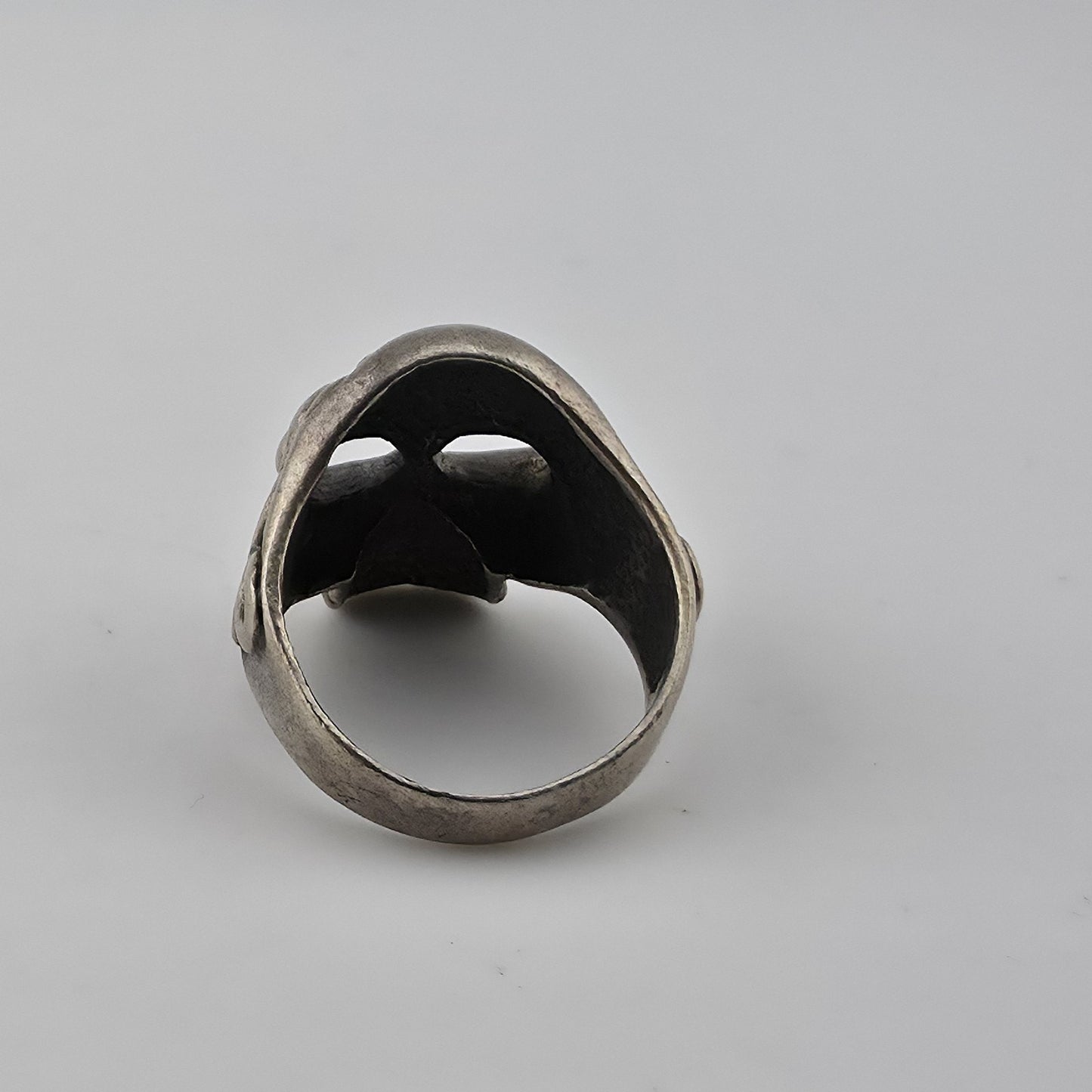 925 Sterling Silver Tribal Skull Ring Gothic Biker Heavy Mens Size 8
