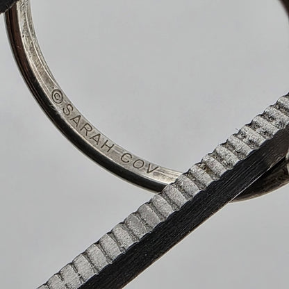 Vintage Sterling Silver Ring SARAH COVENTRY Emerald-Cut Garnet Solitaire 7.75