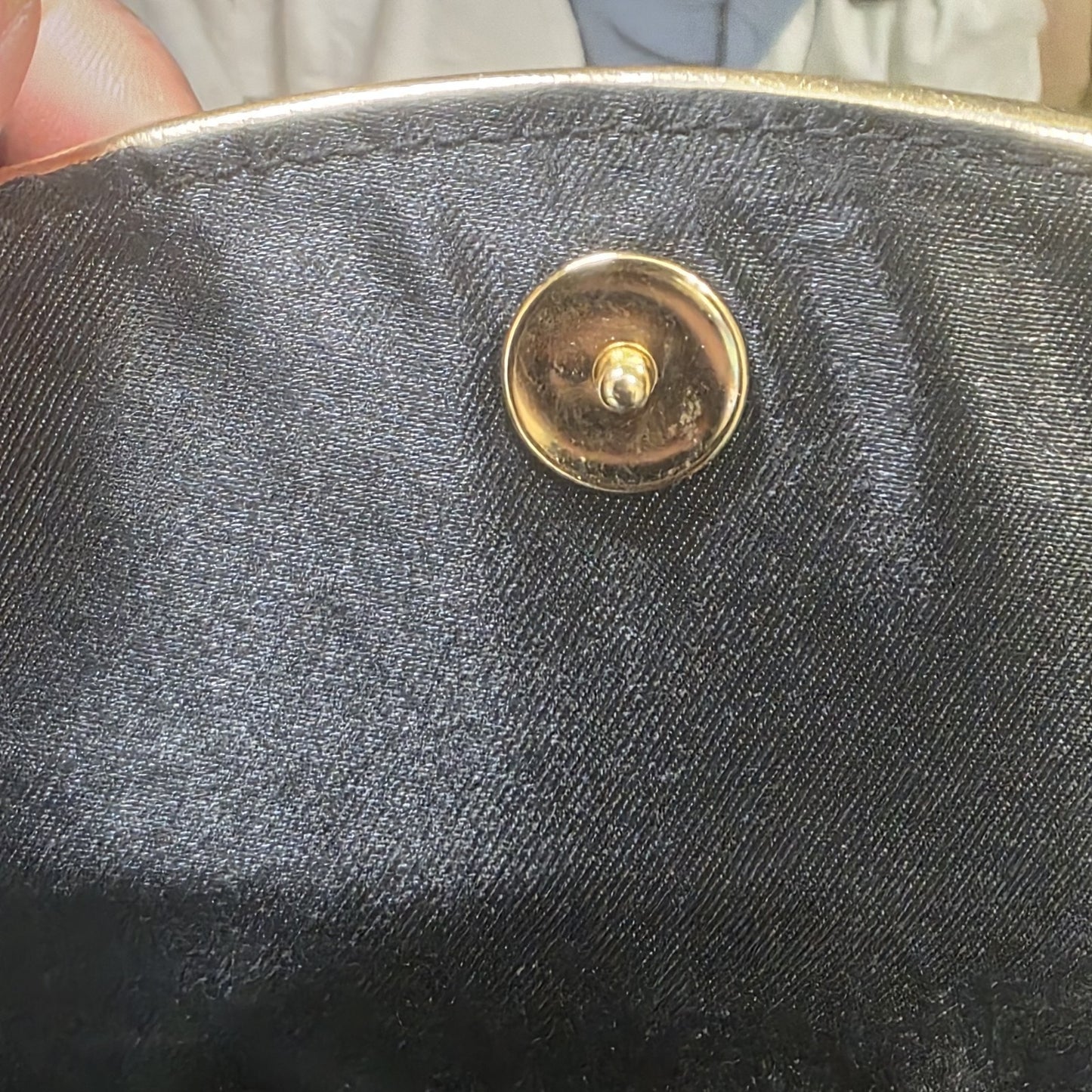 Victoria’s Secret Black Ruffle Shoulder Bag Gold Trim Y2K Clutch Purse Vintage