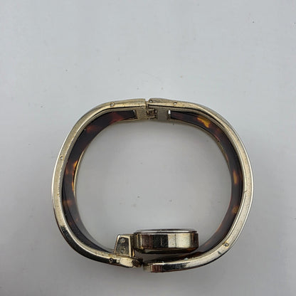 Sophie Tortoise Rhinestone Bangle Cuff Watch Gold Tone New Battery Size 6