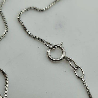 Sterling Silver 925 Mother & Child Pendant Necklace Pearl Charm 20in