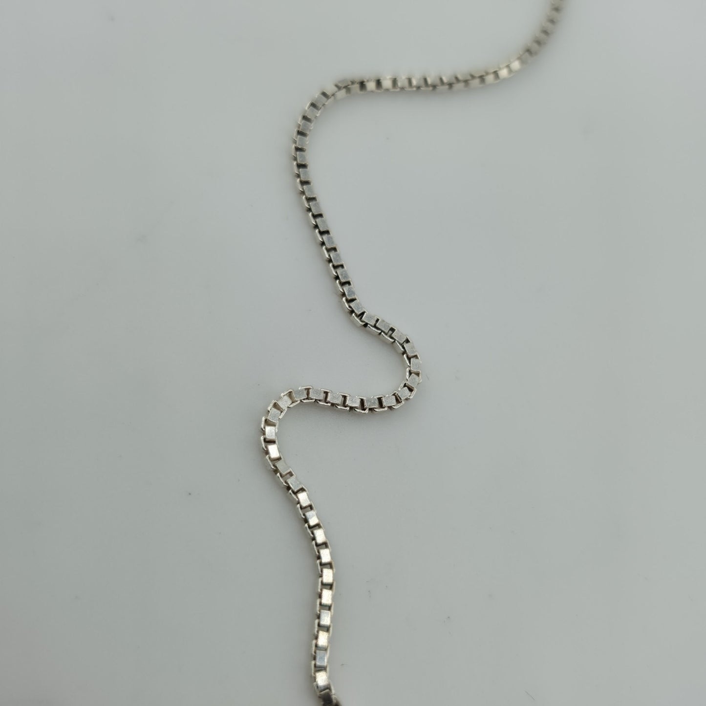 Sterling Silver 925 Italy Box Chain Necklace Approx 16” Dainty Minimalist Chain