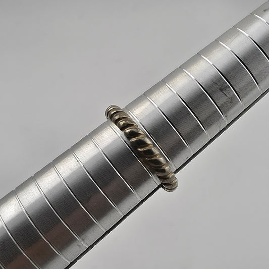 Sterling Silver 925 Twisted Wire Cable Ring Size 9 Minimalist Band Stackable