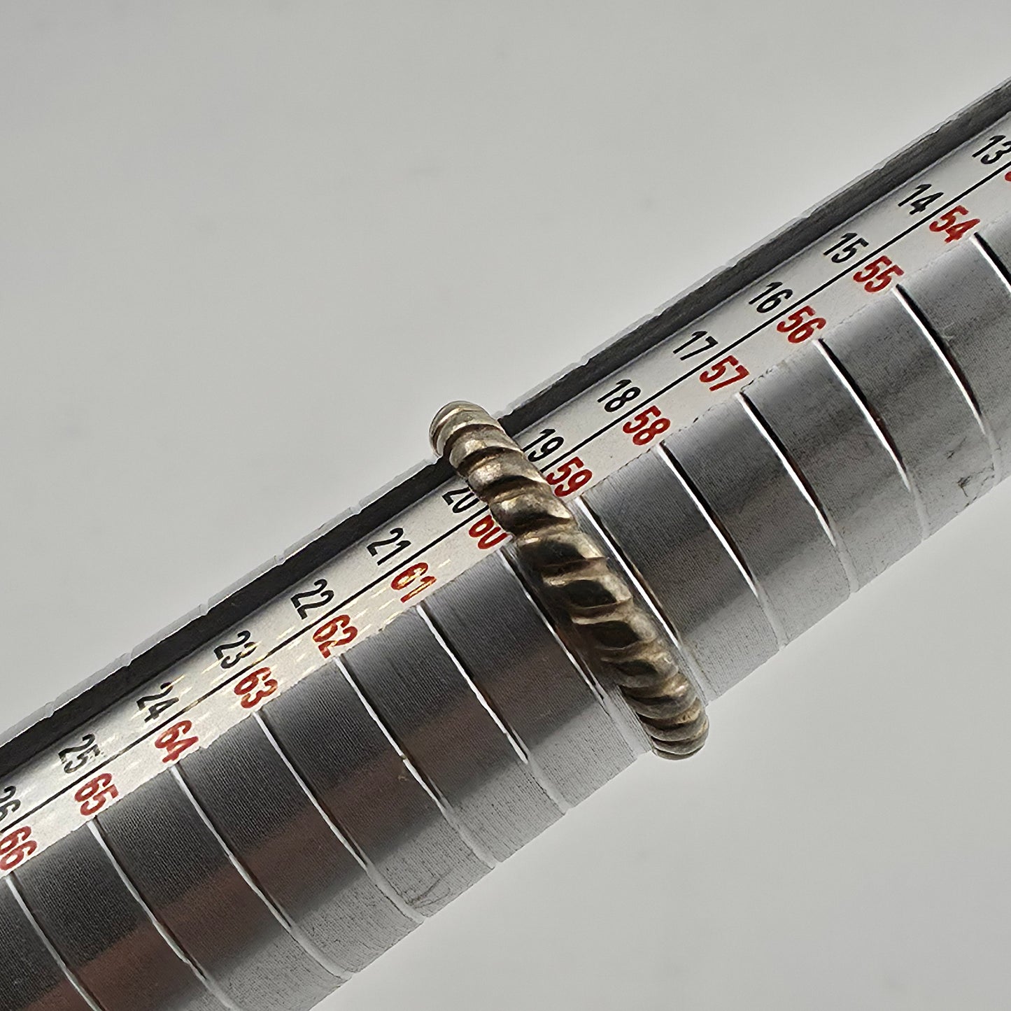 Sterling Silver 925 Twisted Wire Cable Ring Size 9 Minimalist Band Stackable