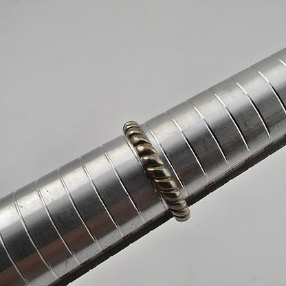 Sterling Silver 925 Twisted Wire Cable Ring Size 9 Minimalist Band Stackable