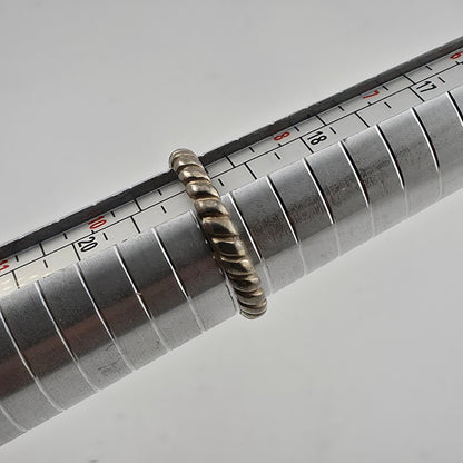 Sterling Silver 925 Twisted Wire Cable Ring Size 9 Minimalist Band Stackable