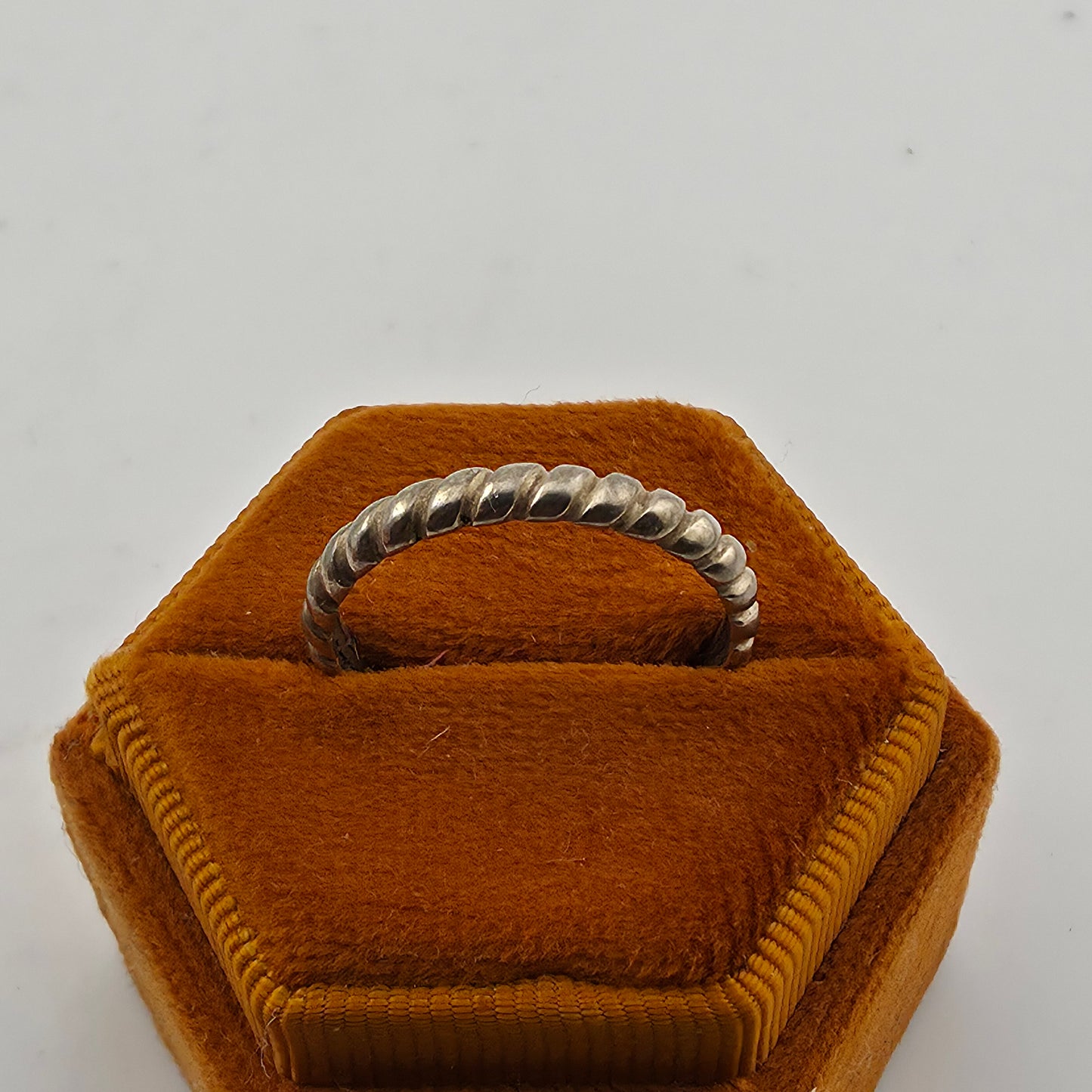 Sterling Silver 925 Twisted Wire Cable Ring Size 9 Minimalist Band Stackable