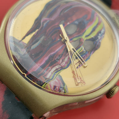 Swatch Originals WE'RE ALL GONNA DIE FORRON Skull Watch 42mm SUOZ115 New In Box
