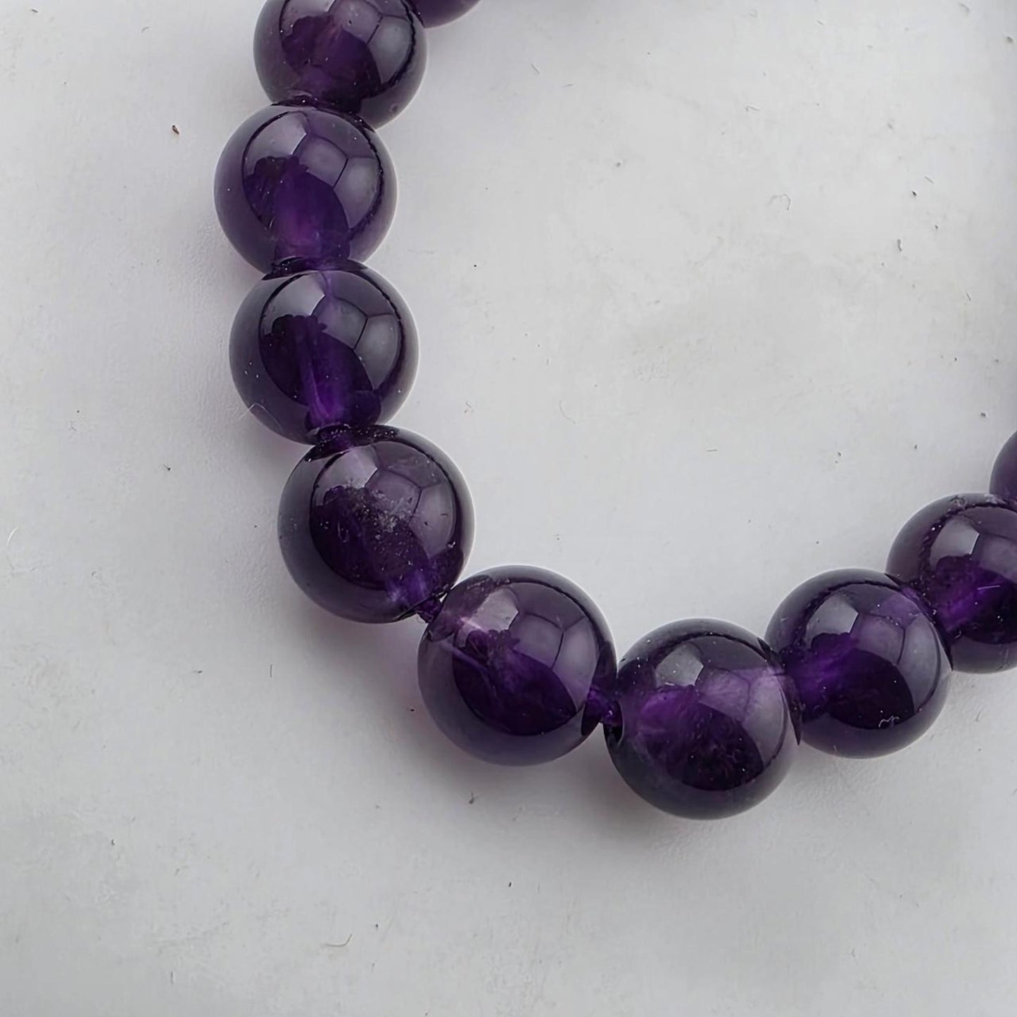Purple amethyst beaded bracelet amethyst