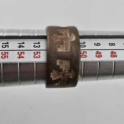 Vintage Navajo Copper Thunderbird Band Ring Size 6 Southwestern Tribal Boho
