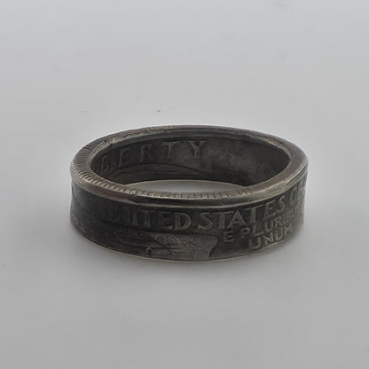 1998 USA Quarter Coin Ring Size 7 Handmade Americana Band Jewelry