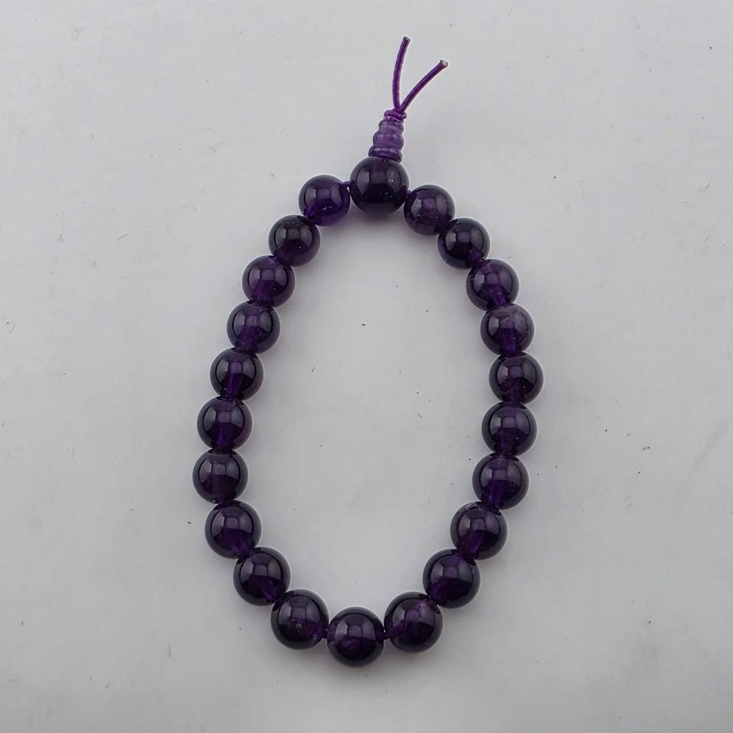 Purple amethyst beaded bracelet amethyst