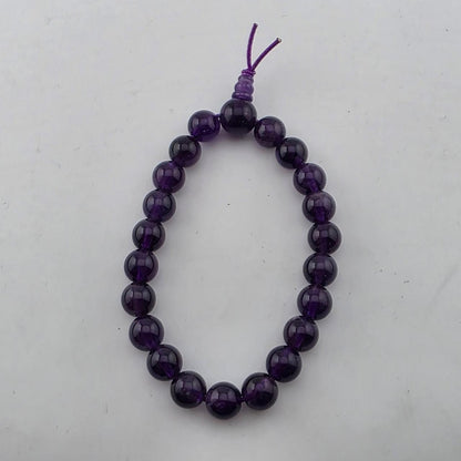 Purple amethyst beaded bracelet amethyst