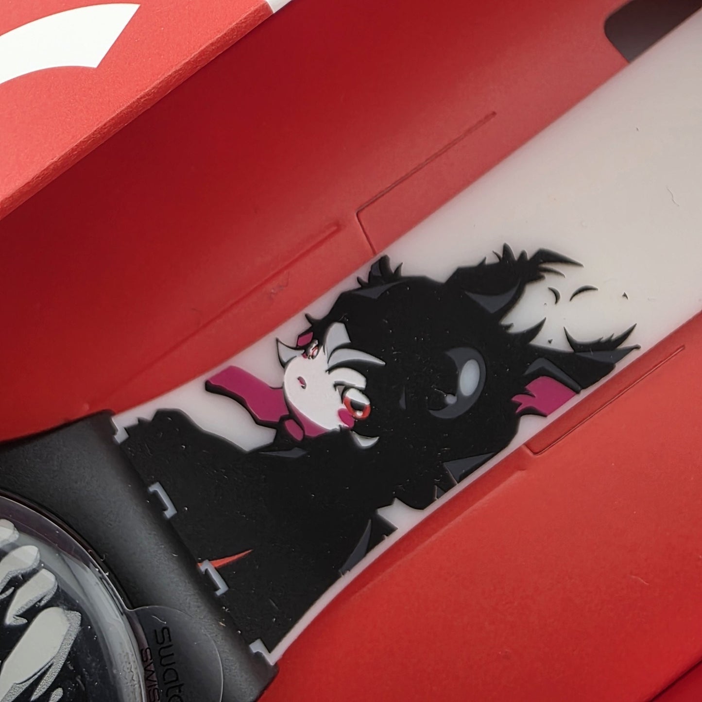 Swatch Originals WINDY BUNNY BEAST Anime Silicone Watch 41mm SUOZ112 New