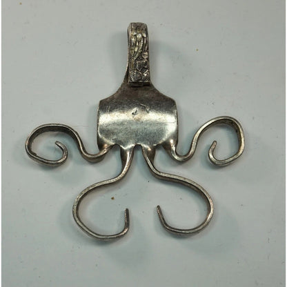 Hand Made Silverware Pendant 925 Sterling Silver Abstract